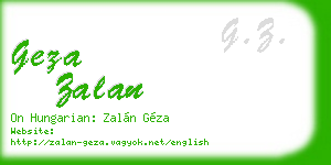 geza zalan business card